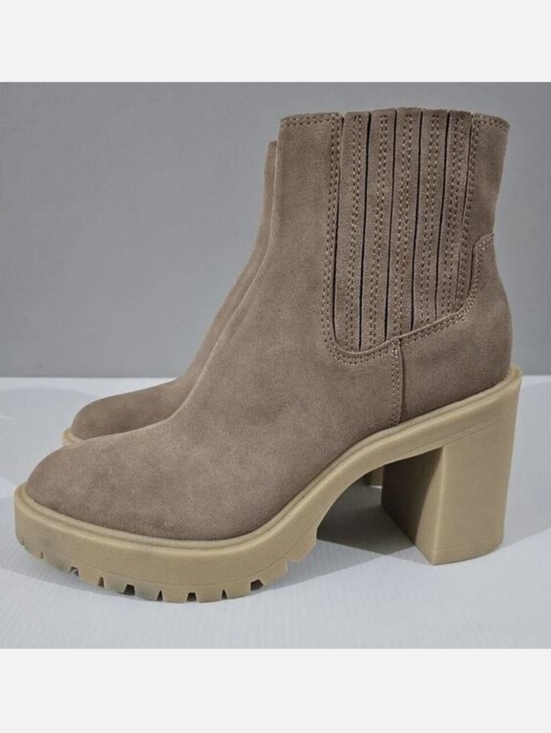 Dolce Vita Shoes - Dolce Vita Caster H20 Ankle Bootie Womens 10 Tan Suede Waterproof Platform Fall